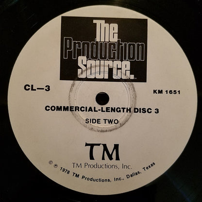 Unknown Artist : The Production Source. Commercial-Length Disc 3 (LP)