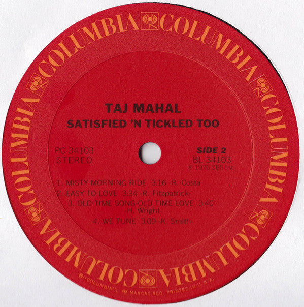 Taj Mahal : Satisfied 'N Tickled Too (LP, Album, Pit)