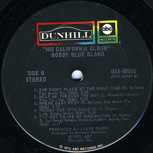 Bobby Bland : His California Album (LP, Album)