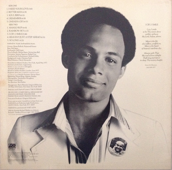 Narada Michael Walden : I Cry, I Smile (LP, Album, RI)