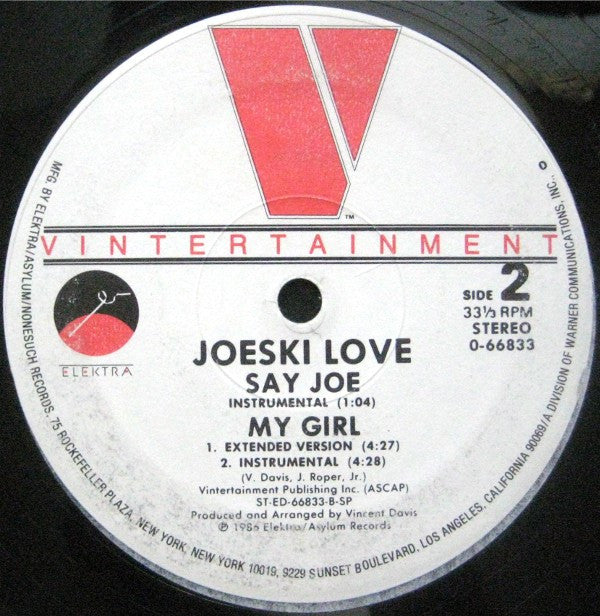 Joeski Love : Say Joe / My Girl (12")