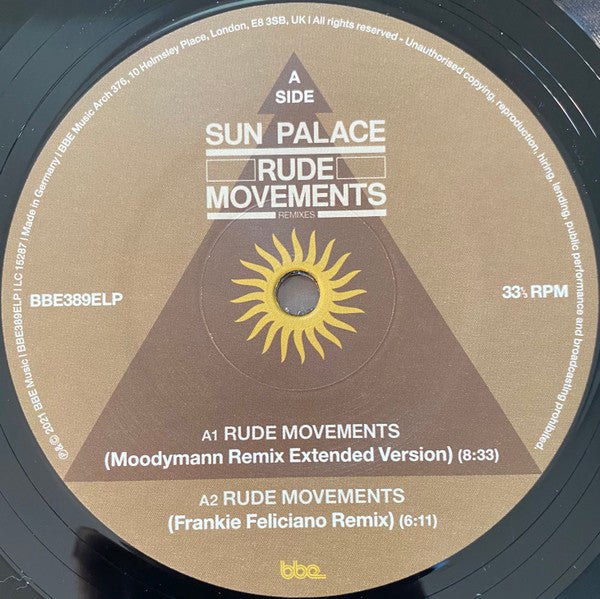 Sun Palace : Rude Movements Remixes (2x12")