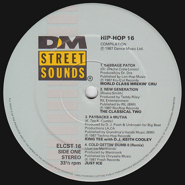 Various : Street Sounds Hip Hop Electro 16 (LP, Comp, Mixed)