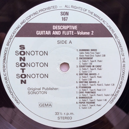 Various : Descriptive Guitar And Flute, Volume 2 (LP)