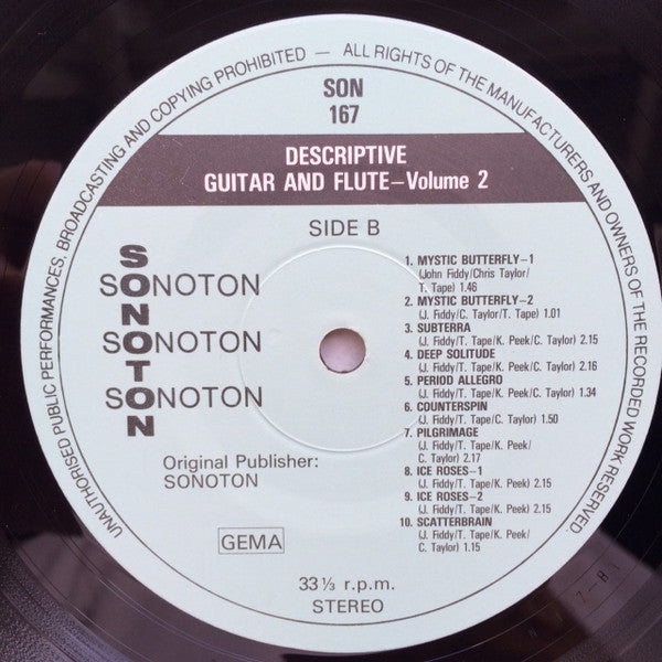 Various : Descriptive Guitar And Flute, Volume 2 (LP)