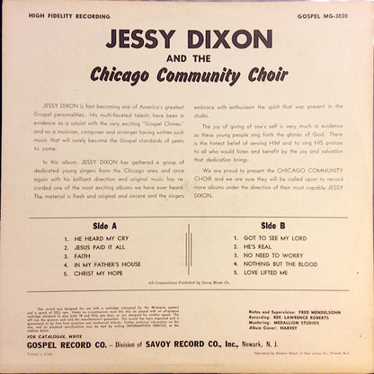 Jessy Dixon And The Chicago Community Choir : Jessy Dixon And The Chicago Community Choir ‎ (LP, Album)